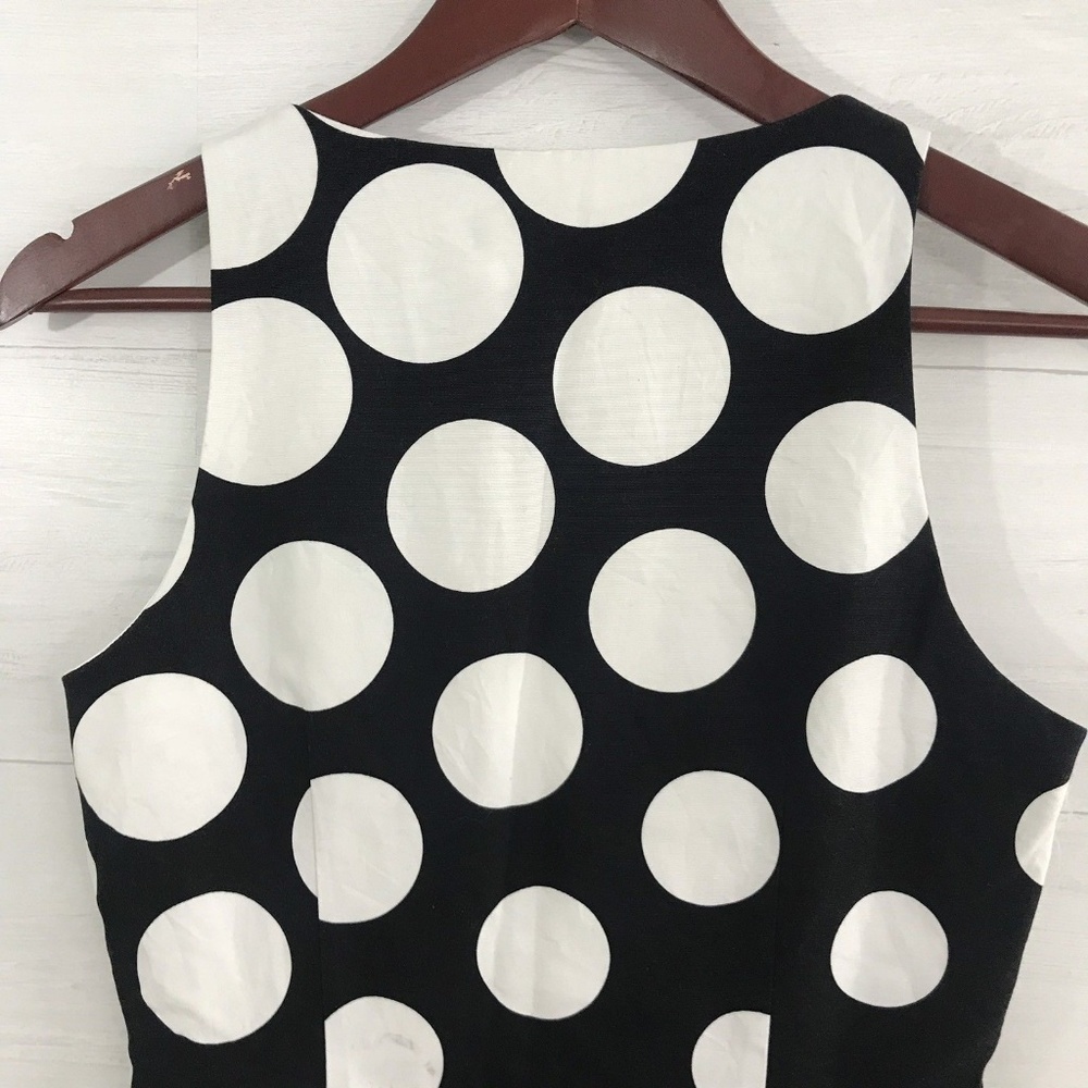 WHBM Black White Polka Dot Sheath Dress - Picture 6 of 7
